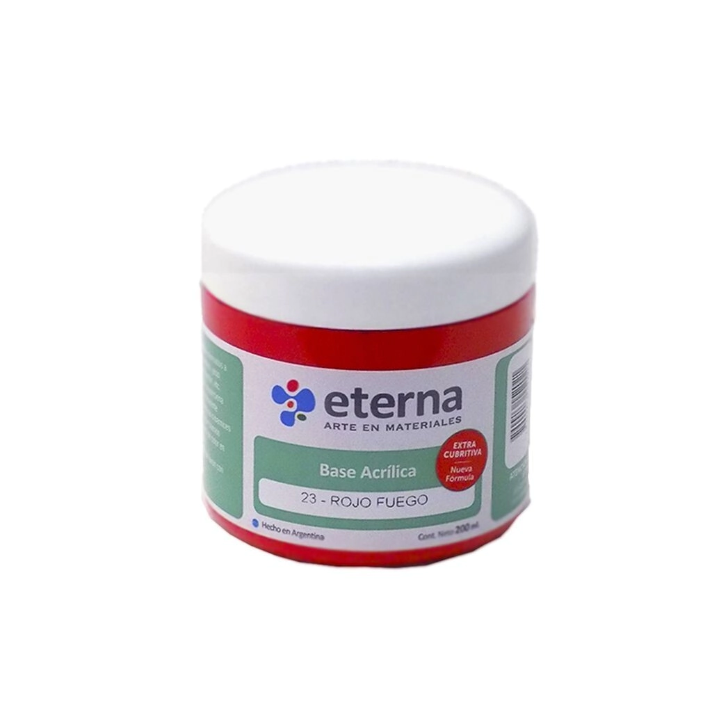 Base acrilica Rojo Fuego 200ml Eterna