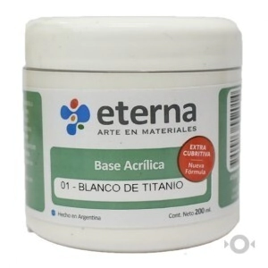Base acrilica Blanco Titanio (*) 200ml Eterna