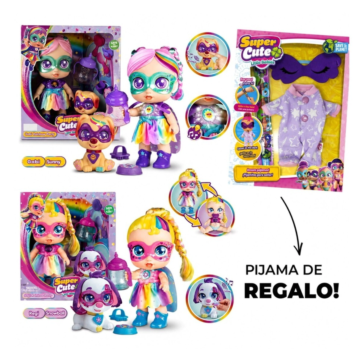 Supercute Rainbow - Va con 1 SUPERCUTE PIJAMA de REGALO (811824)
