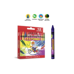 Crayones Colores x12 Util Uno
