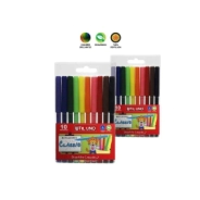 Marcadores de Colores x10 Largos Clasicos Util Uno