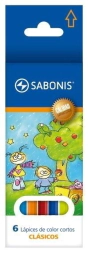 Lapices Unfantil de Color x6 corto Sabonis