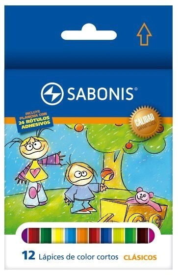 Lapices Color Cortos x12 Sabonis