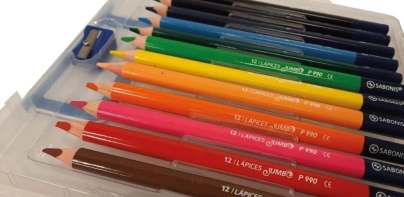 Estuche Lapices Color Jumbo Sabonis x12 largo c/sacap