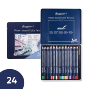 Lapices acuarelables x 24 + Pincel en lata GIORGIONE