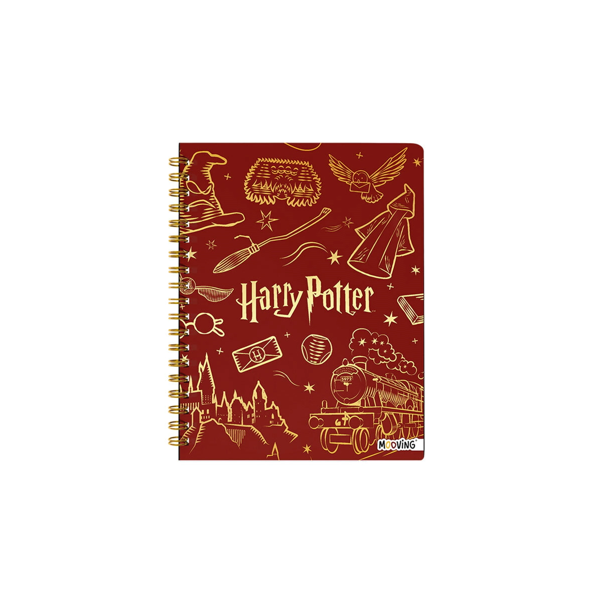 Cuaderno 16x21 espiral Tapa Dura 80 hjs. Harry Potter Mooving