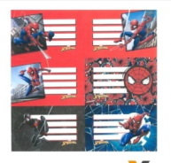 Etiquetas Spiderman Mooving