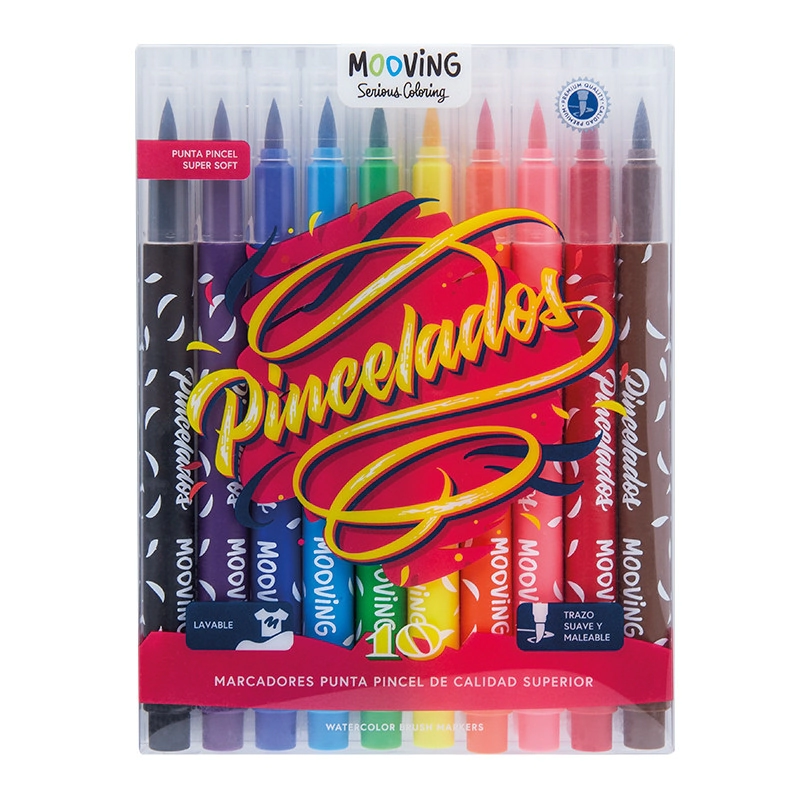 Coloring- Marcadores Punta Pincel x 10 Mooving