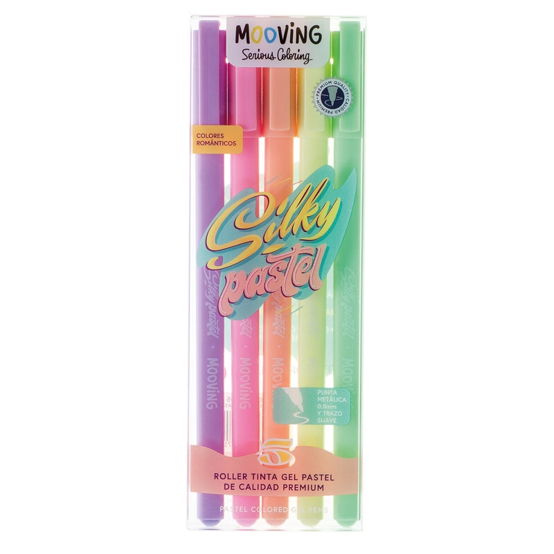 Coloring- Roller Tinta Gel Pastel x5 Mooving