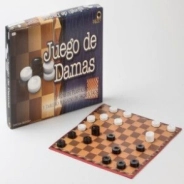 Damas Bisonte Tablero 34x34 fichas plastico