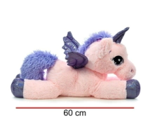 PELUCHE UNICORNIO ECHADO CON ALAS 60CM PHI PHI TOYS
