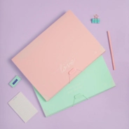 CARPETA CON FUELLE A4 9 DIVISIONES COLOR PASTEL FW
