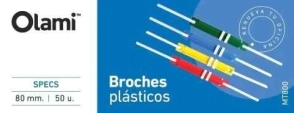 BROCHE P/ ENCUAD. PLASTICO x 50 un.