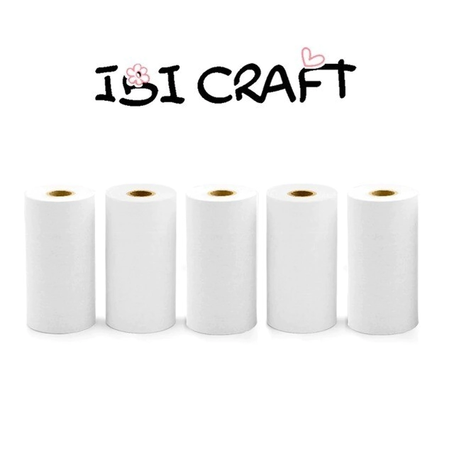 PAPEL P/IMPRESORA IBICRAFT AUTOADH. x5  BLANCO 3mts