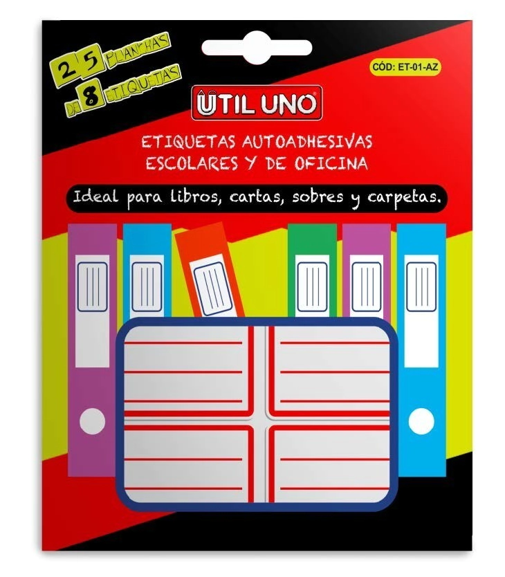 Etiquetas Autoadhesivas azules 25 planchas