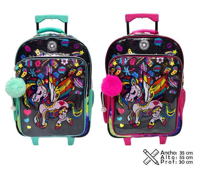 Mochila carro Unicornio - Rosa