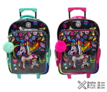 Mochila carro Unicornio - Rosa