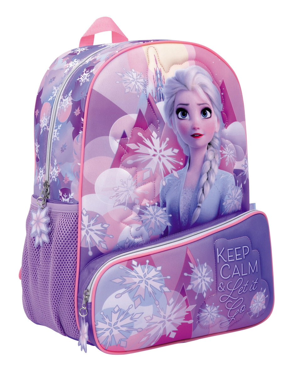 MOCHILA FROZEN 16" ESPALDA LET IT GO VIOLETA