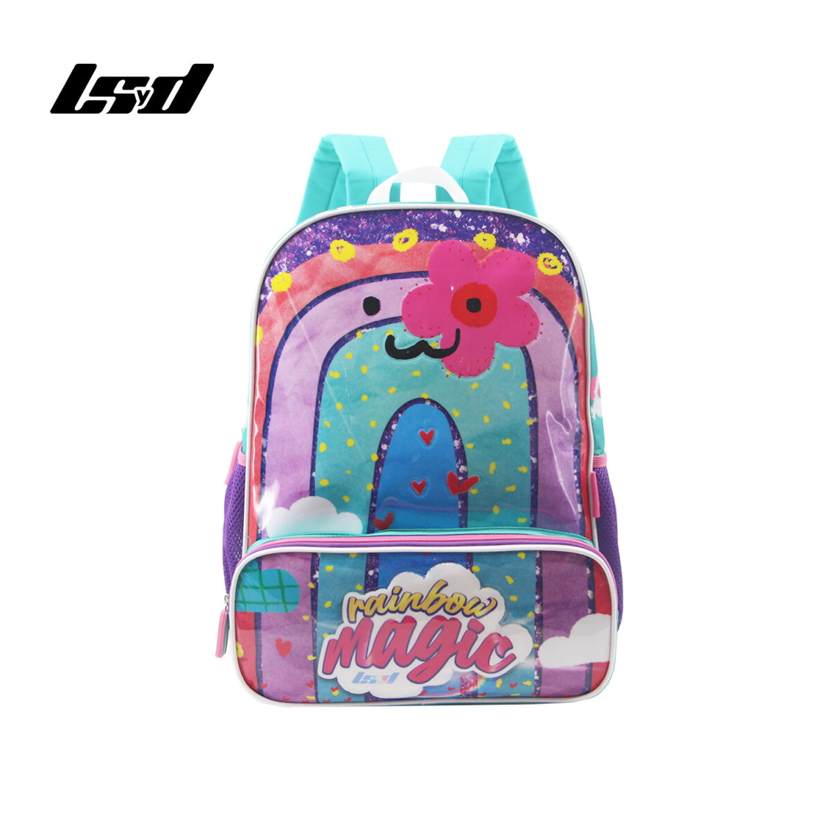 MOCHILA ARCOIRIS 16" LSYD CELESTE