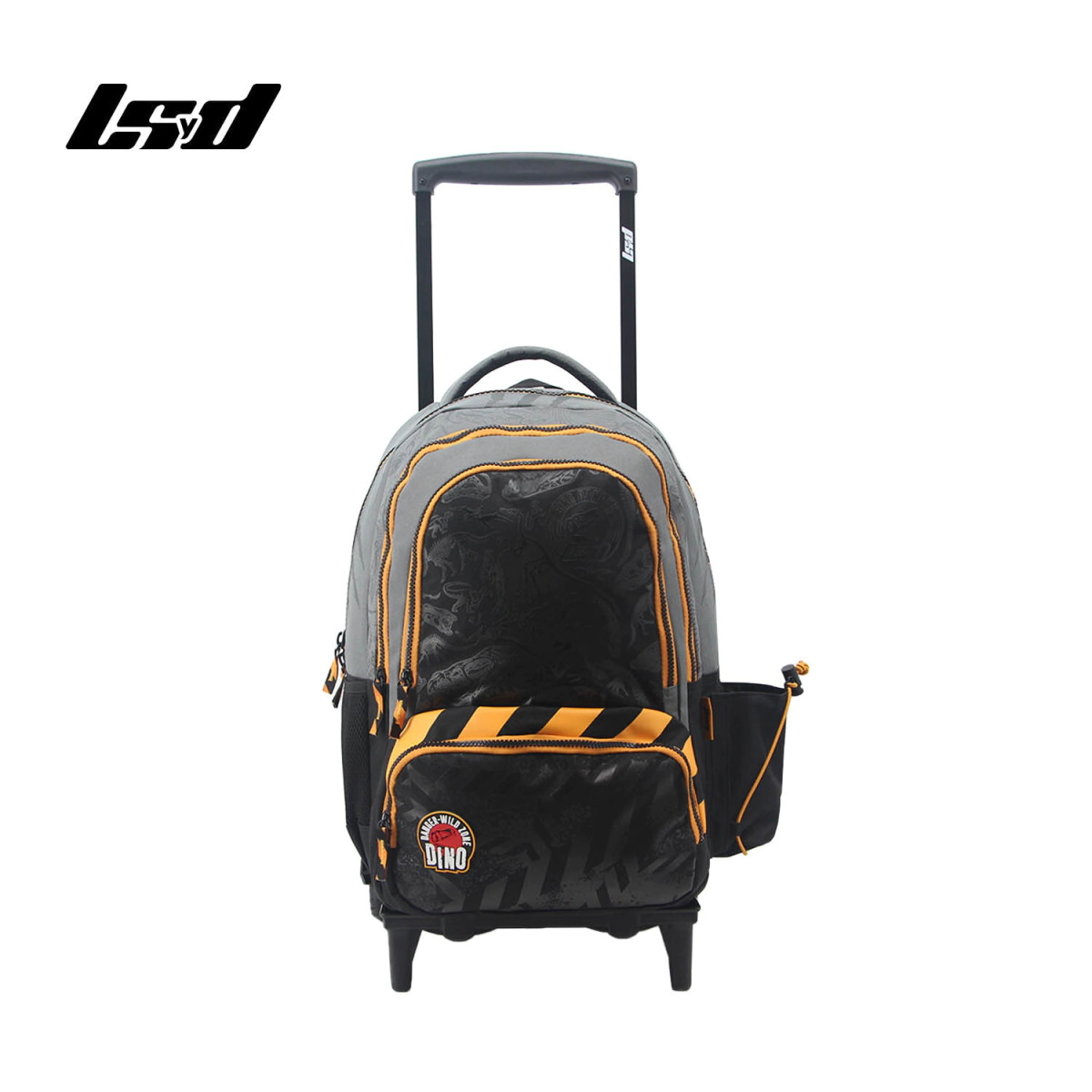 MOCHILA C/ CARRO DINO DANGER GRIS