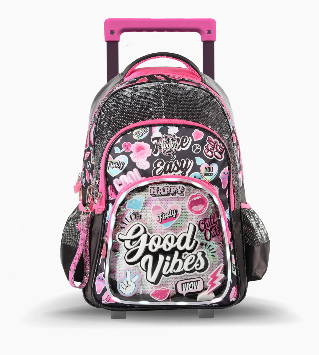 Mochila Carro 18'' Good Vibes con Luz Led NEGRO