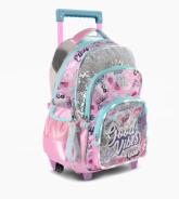 Mochila Carro 18'' Good Vibes con Luz Led ROSA