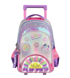 Mochila Footy 18'' Carro Sunshine con Led VIOLETA