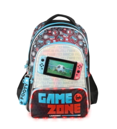 Mochila Footy 18'' Espalda Game Zone con Led ROJO
