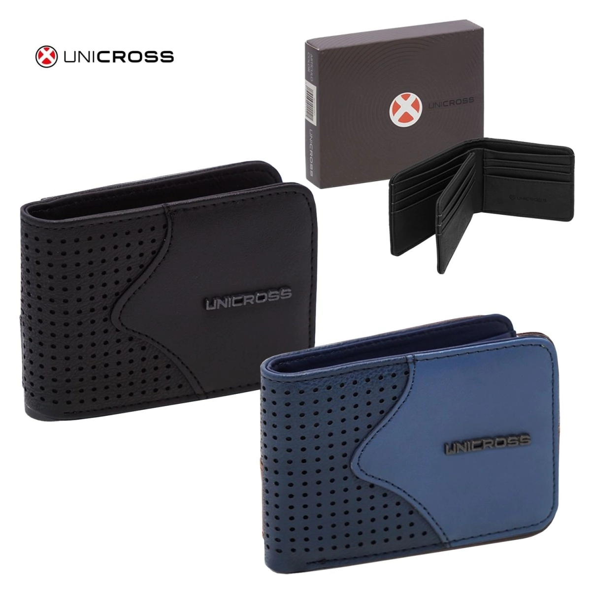 Billetera Unicross c/division AZUL