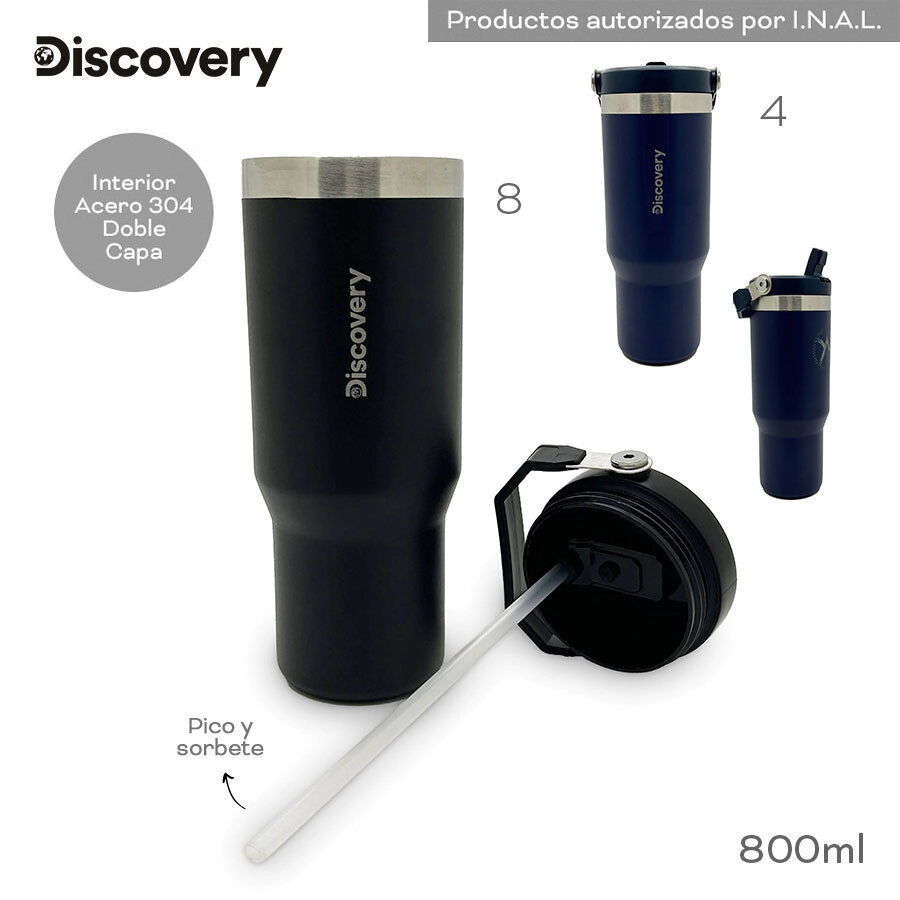 BOTELLA TERMICA DISCOVERY 800ML NEGRA