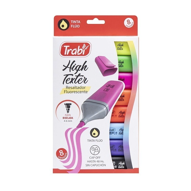 Resaltadores TRABI High Texter surt. x 8