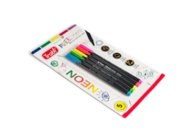 Marcadores Free Liners Colores Neón x 5 Surtido TRABI
