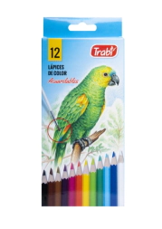 Lapiz Acuarelable Surtido x 12 u. TRABI