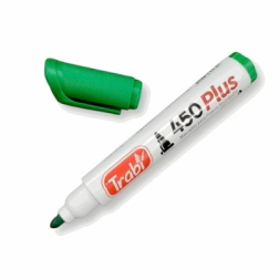 Marcador p/pizarra blanca 450 plus verde TRABI