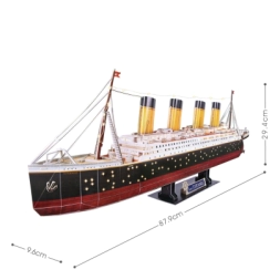 CUBIC FUN ROMPECABEZAS 3D CON LED TITANIC (266 PZAS)