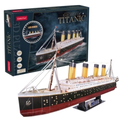 CUBIC FUN ROMPECABEZAS 3D CON LED TITANIC (266 PZAS)