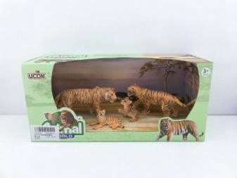 ANIMAL WORLD PLAYSET 31CM PACK X 4 FAMILIA TIGRES