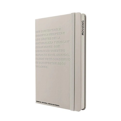 CUADERNO MOOVING NOTES A5 TAPA DURA STONE.