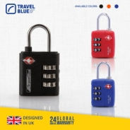 CANDADO TSA CON COMBINACION 3 DIALES TRAVEL BLUE