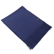 Bufanda Hombre lisa c/flecos