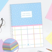 CUADERNO A4 T/D RAYADO HOJAS DE COLORES