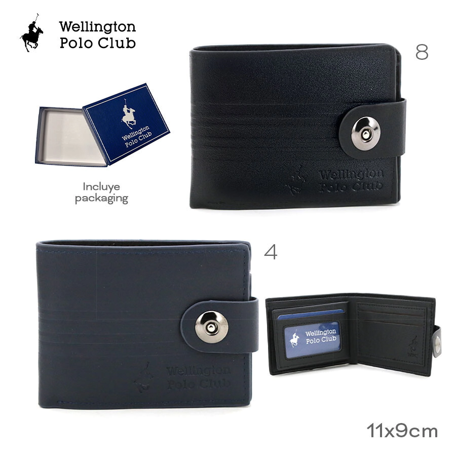 BIILLETERA WELLINGTON POLO CLUB AZUL