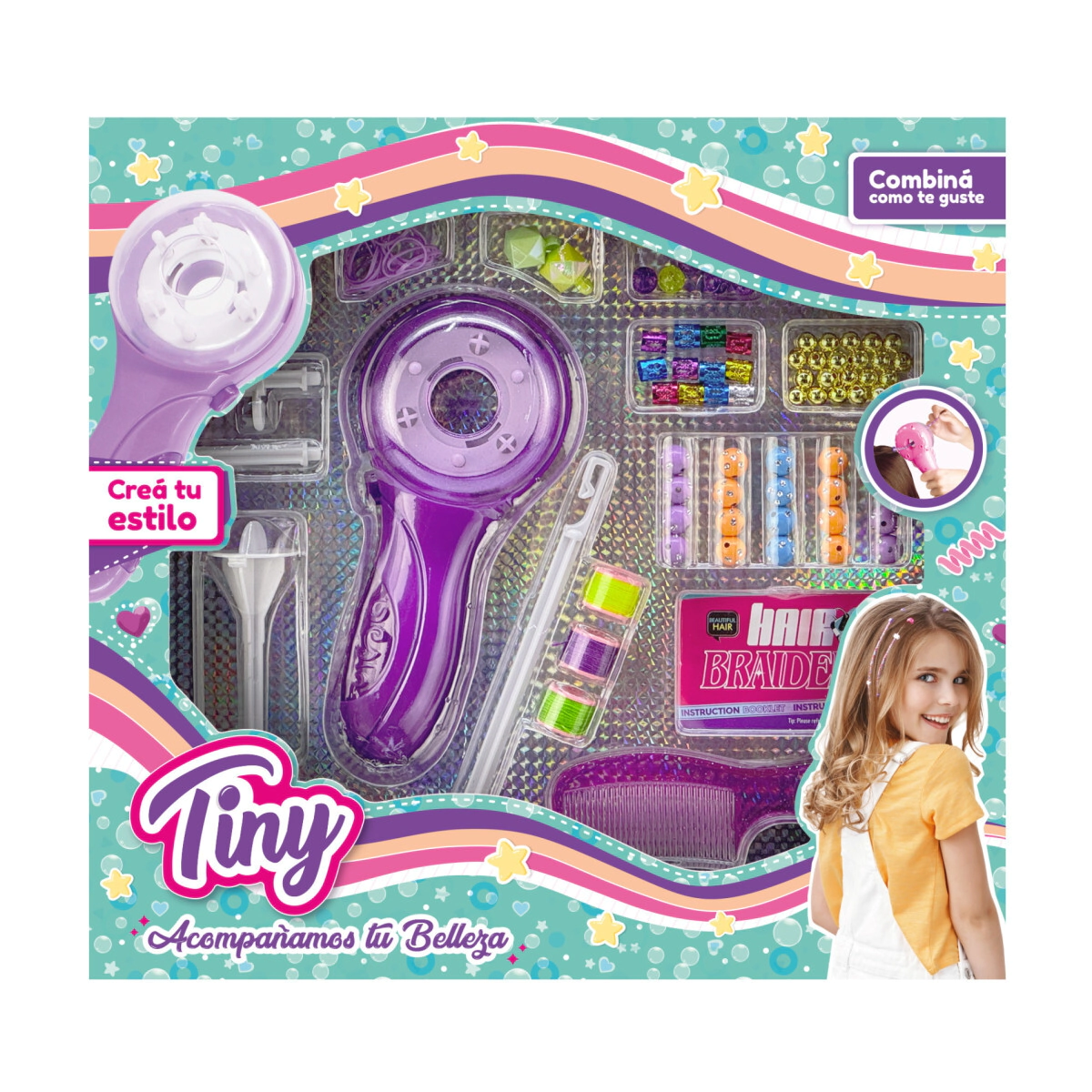 MAQUINA PARA HACER TRENZAS CON SET DE BIJOU TINY