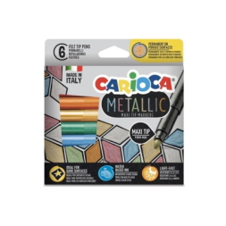 MARCADORES METALICOS PUNTA MAXI x6 CARIOCA