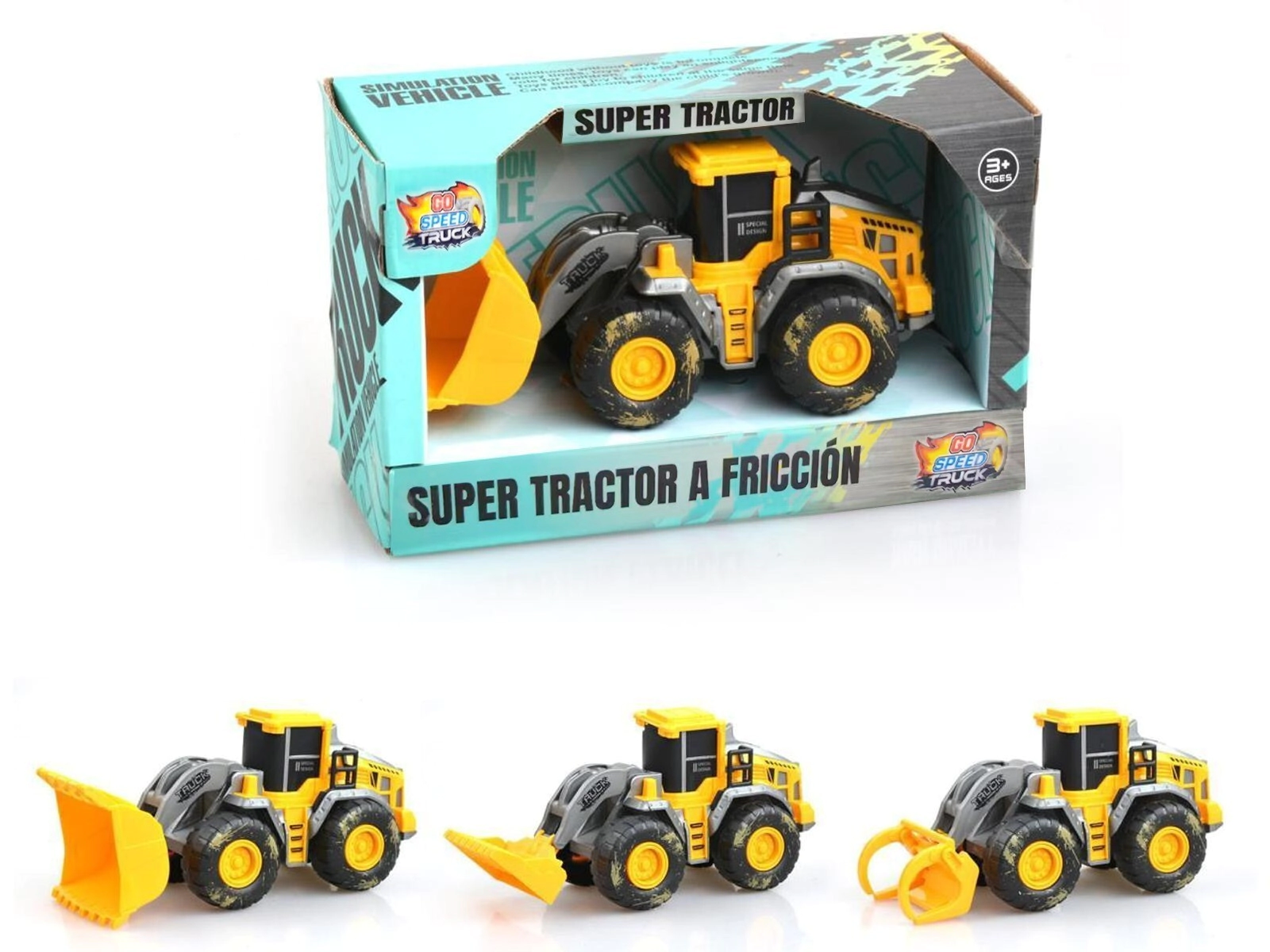 CAMION DE CONSTRUCCION A FRICCION GO SPEED 14x9x6 CM