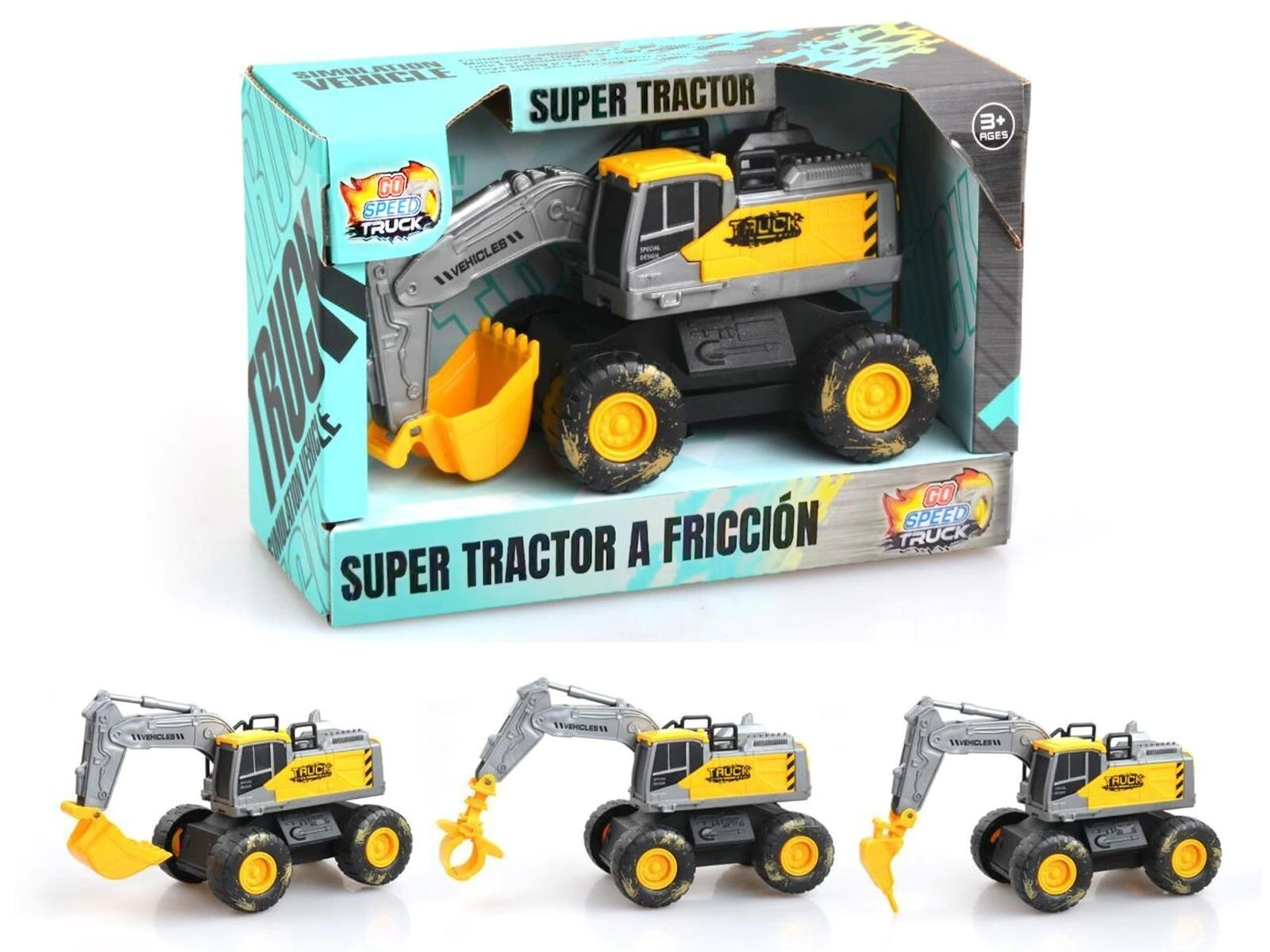 CAMION DE CONSTRUCCION A FRICCION GO SPEED 15x10x6 CM