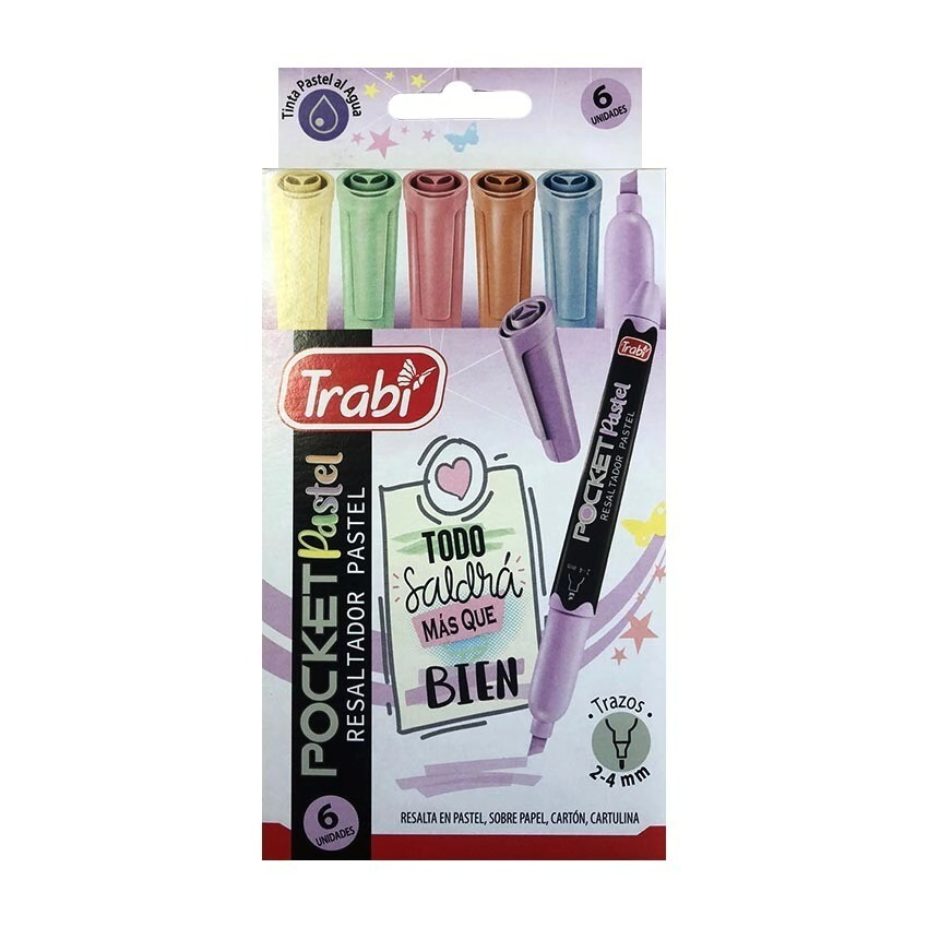 RESALTADORES POCKET PASTEL SURTIDOS