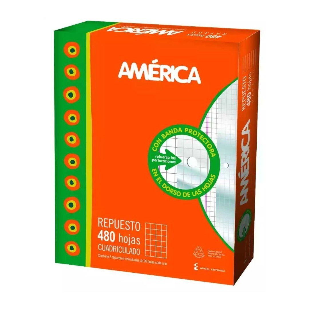 REPUESTO C/ BANDA PROTECTORA N� 3 AMERICA - 480 Hjs Cuadriculado