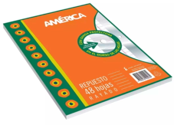 REPUESTO C/ BANDA PROTECTORA N� 3 AMERICA - 48 Hjs Rayadas