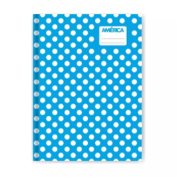 CUADERNO AMERICA LUNARES 16x21 T/D CELESTE - 42Hjs Rayadas